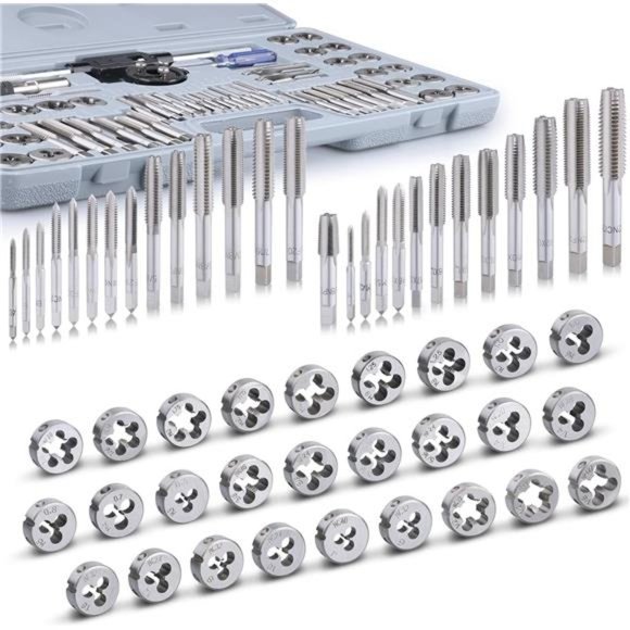 60Pc Master Tap and Die Set-Include SAE Inch Size #4 to 1/2” &Metric Size M3toM1 - Picture 3 of 6